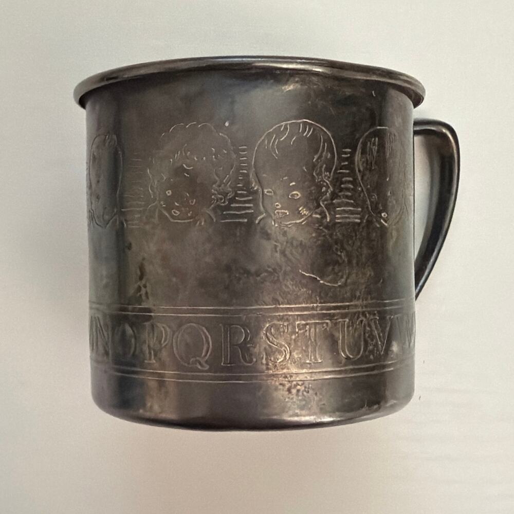 Vintage Oneida Silversmiths Silverplate ABC Children’s Mug Cup